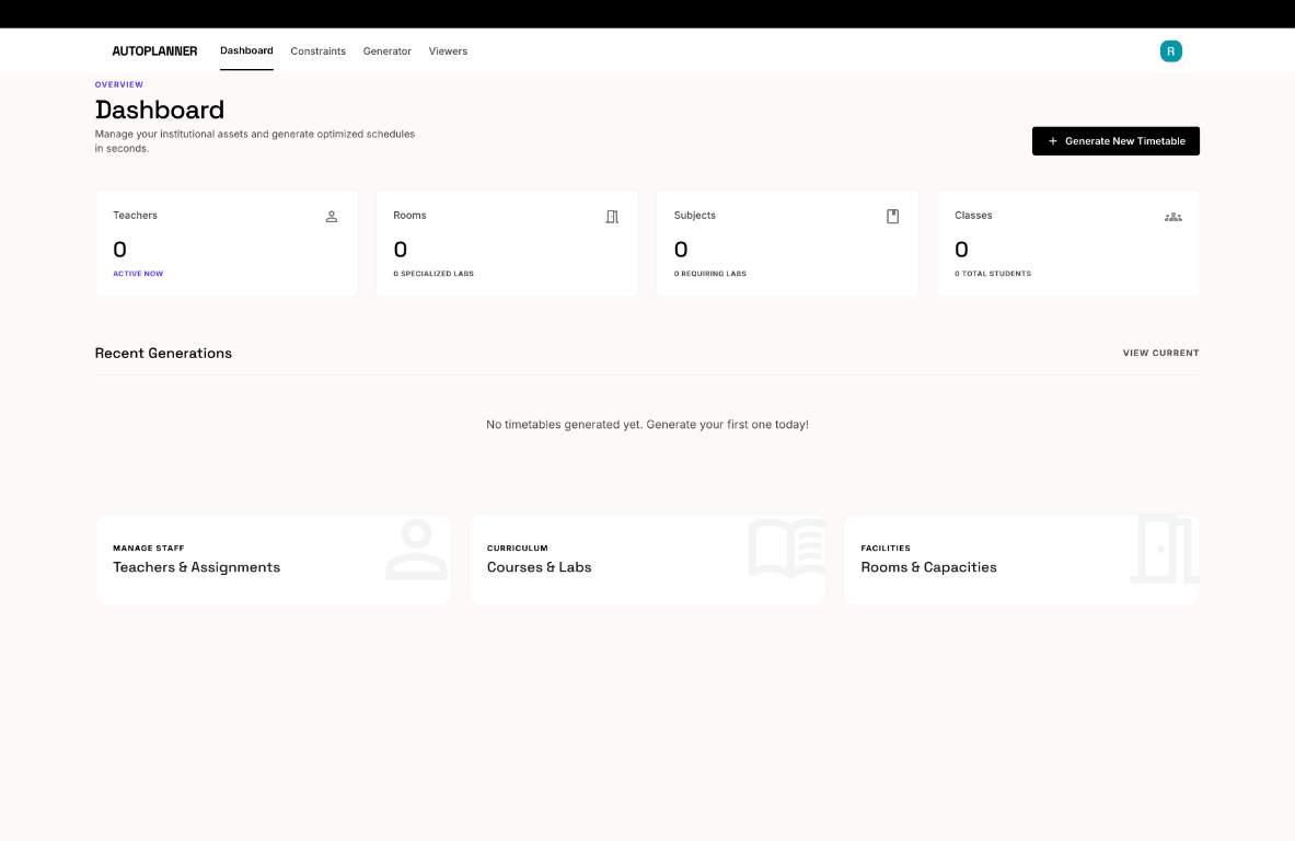 Automated Timetable Scheduling System preview